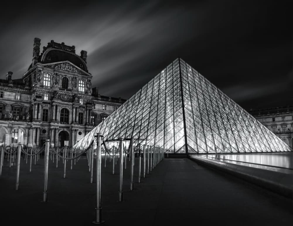 Louvre at Night by Catherine Wang — canvas wall art