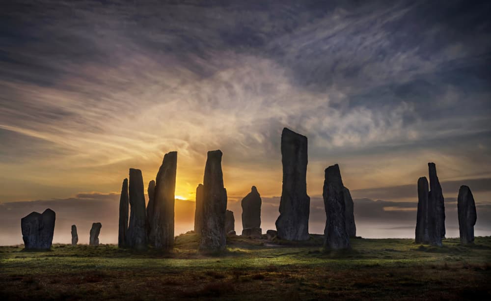 Ancient Stones Sunset Glow by Anne Berger — canvas wall art