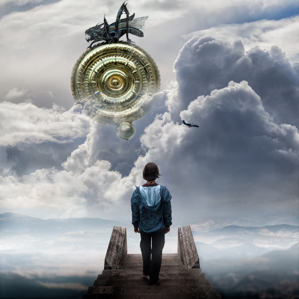 Cloud Steps Journey by Angel Villalba — canvas wall art