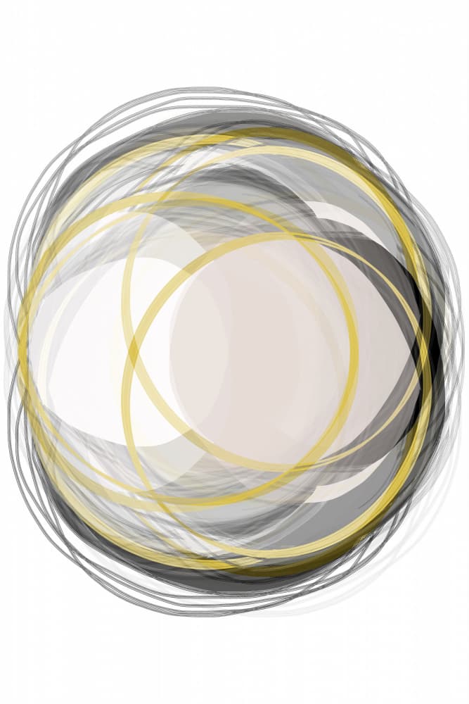 Abstract Gold Circles by cartissi — canvas wall art