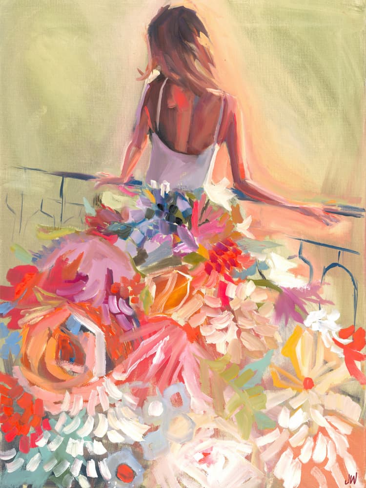 Flower Dress by Jenny Westenhofer — canvas wall art
