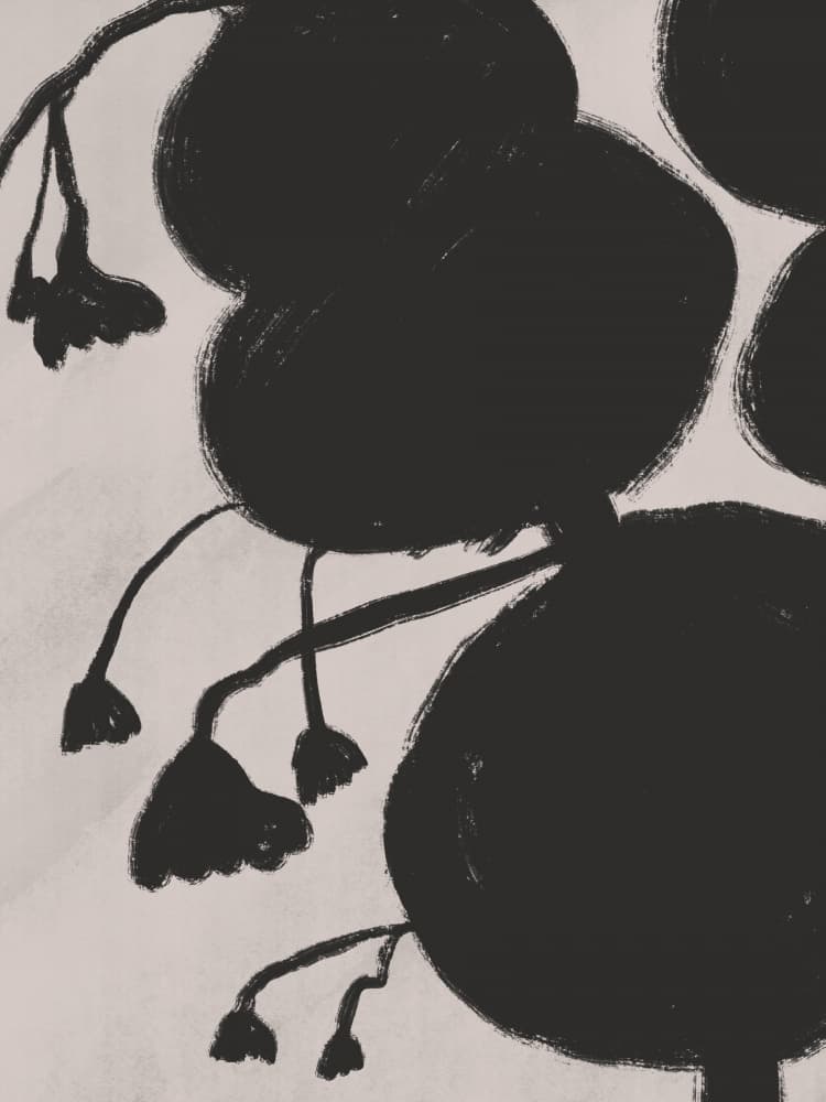 Abstract Plant Silhouette by Little Dean — canvas wall art