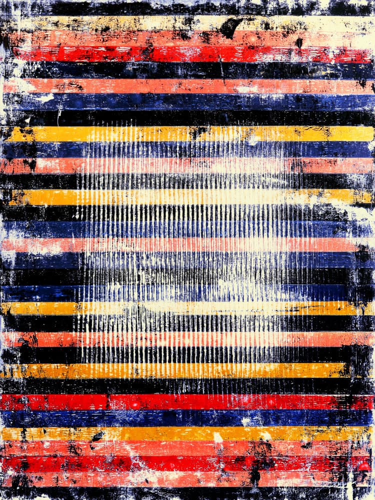 Grunge Striped Abstract by Petr Strnad — canvas wall art