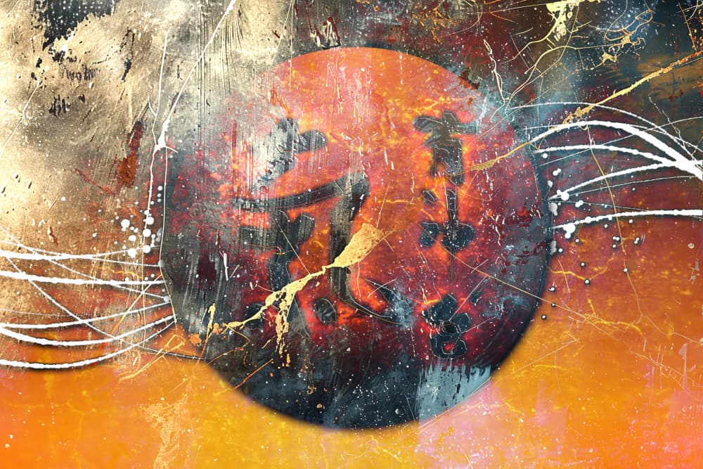 Distressed Red Orb by Rafal Kulik — canvas wall art