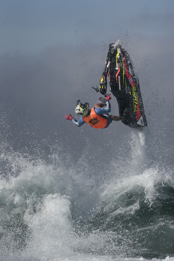Jet Ski Wave Jump by Oskar Baglietto — canvas wall art