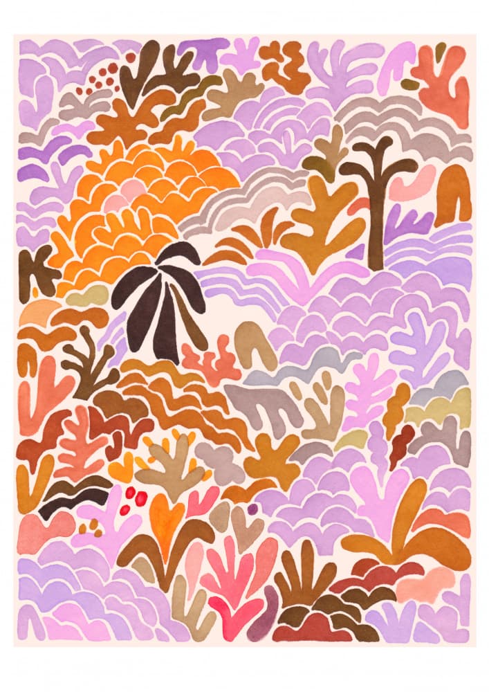 Abstract Botanical Garden by Ilka Meszely — canvas wall art