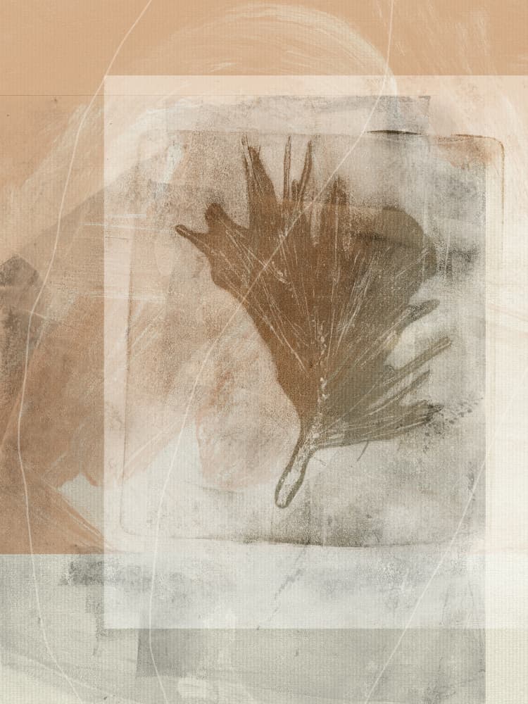 Textured Ginkgo Leaf by Dina Dankers — canvas wall art