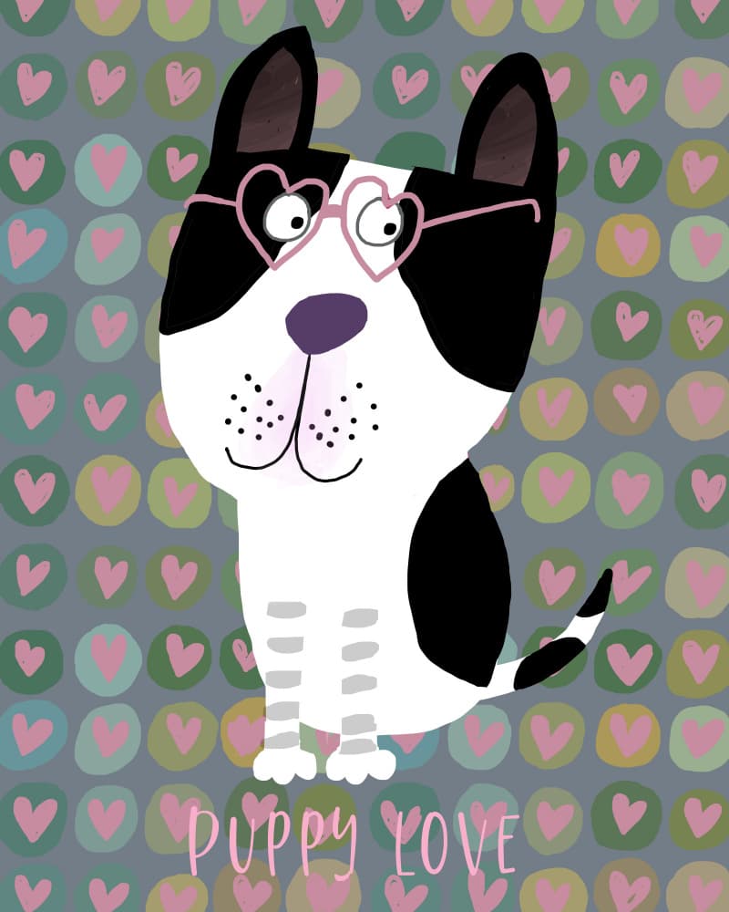 Puppy Love by Carla Daly — canvas wall art