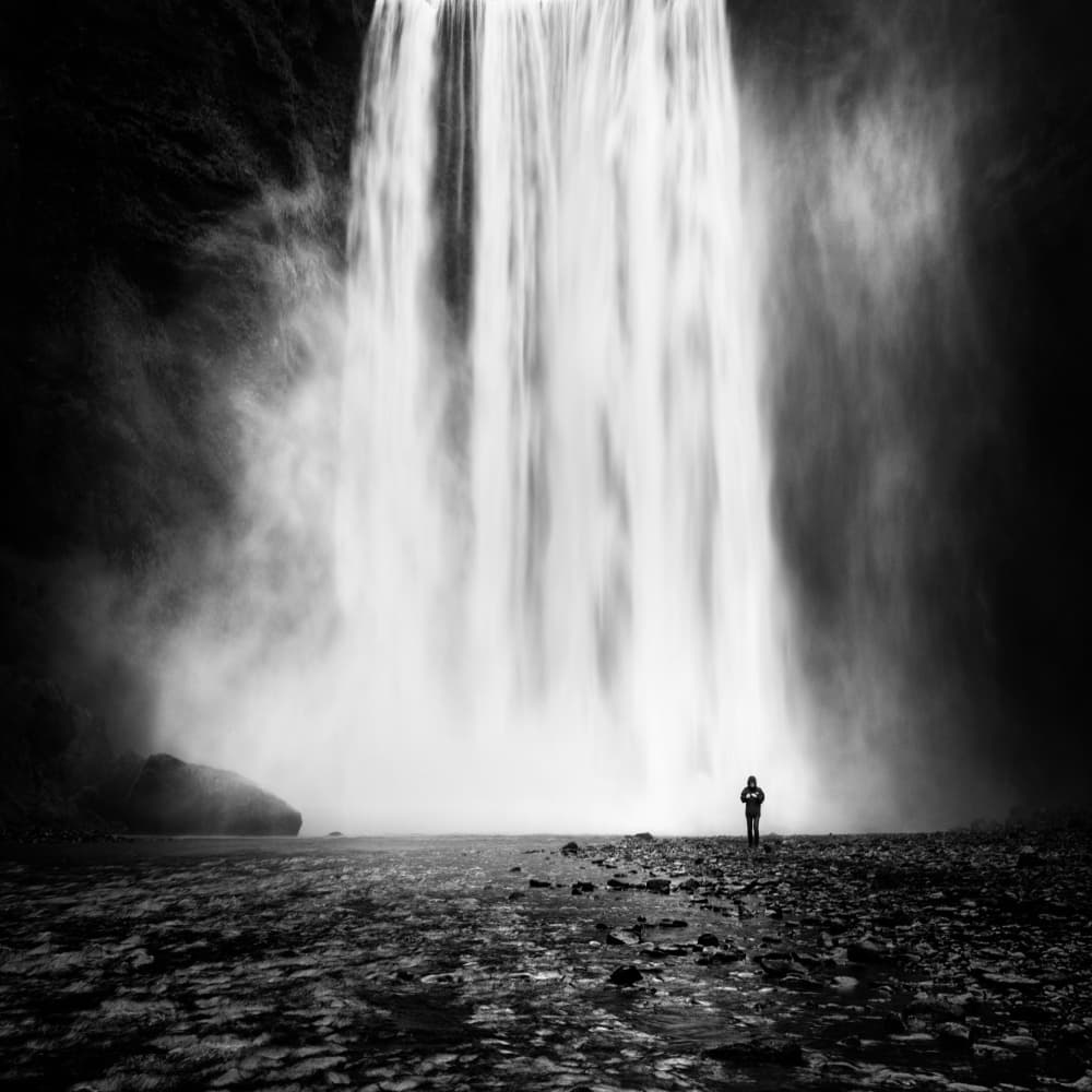 Majestic Waterfall Solitude by George Digalakis — canvas wall art
