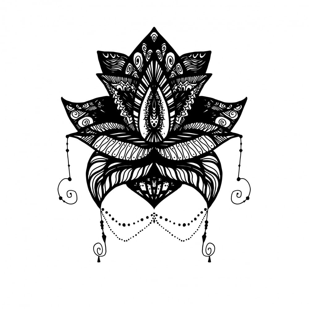 Intricate Lotus Mandala by Marika Barsrsind — canvas wall art