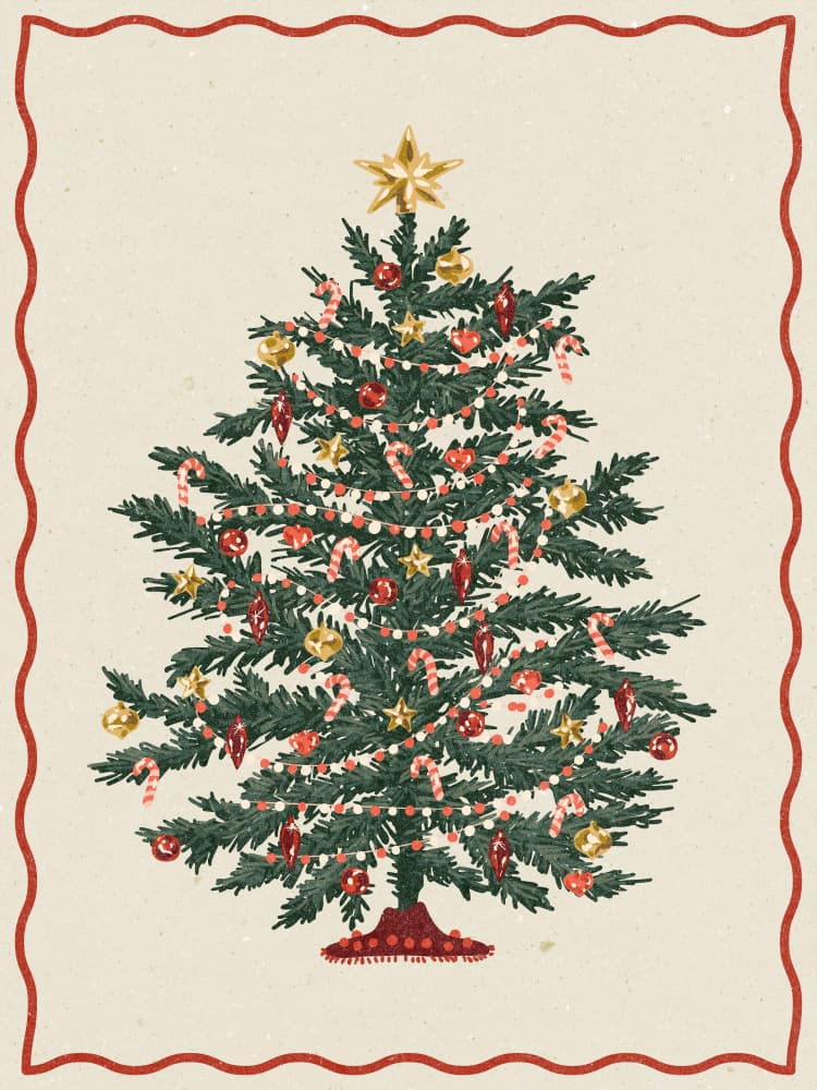 Christmas tree by NKTN — canvas wall art