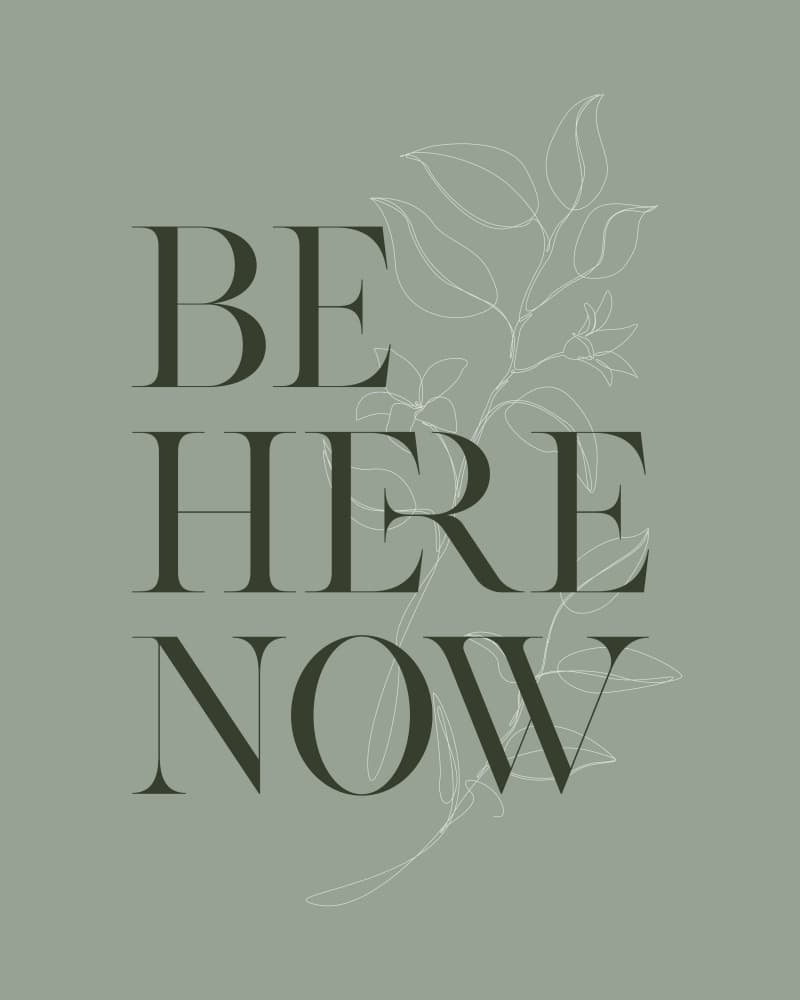 Be Here Now Botanical by KsanaKalpa — canvas wall art