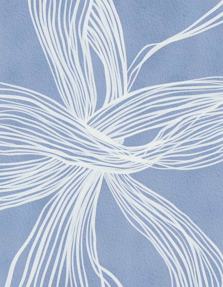 Intertwined Blue Lines by Nikita Jariwala — canvas wall art