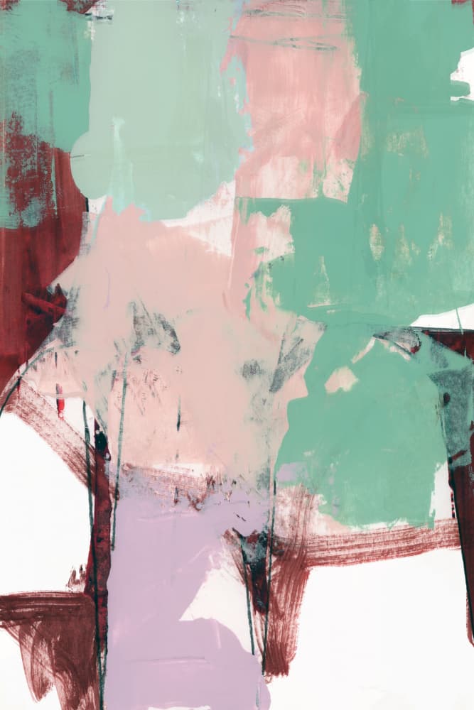 Abstract Mint Blush by cartissi — canvas wall art