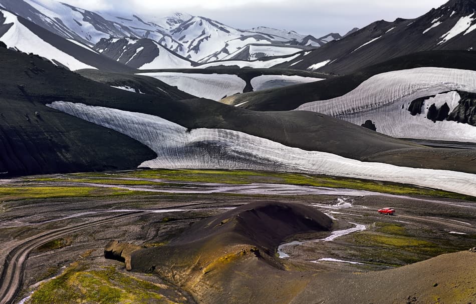 Volcanic Snow Landscape by Izidor Gasperlin — canvas wall art