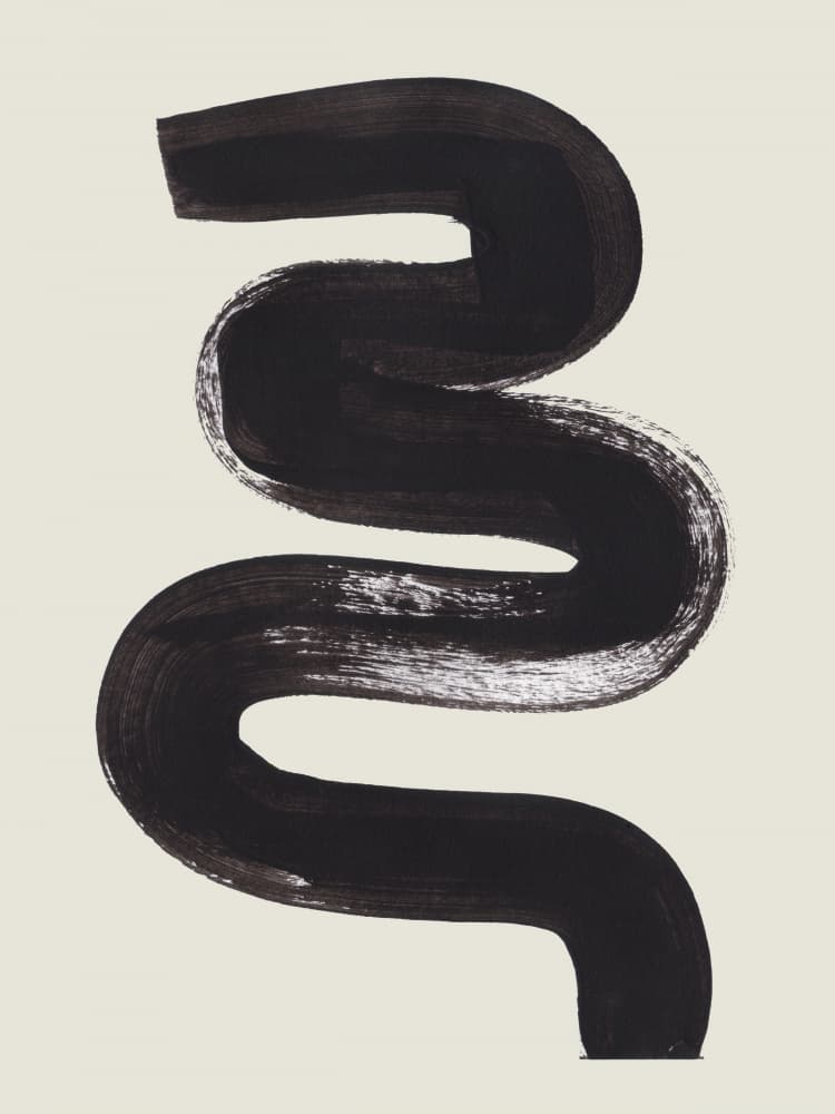 Wavy Black Stroke by Ejaaz Haniff — canvas wall art