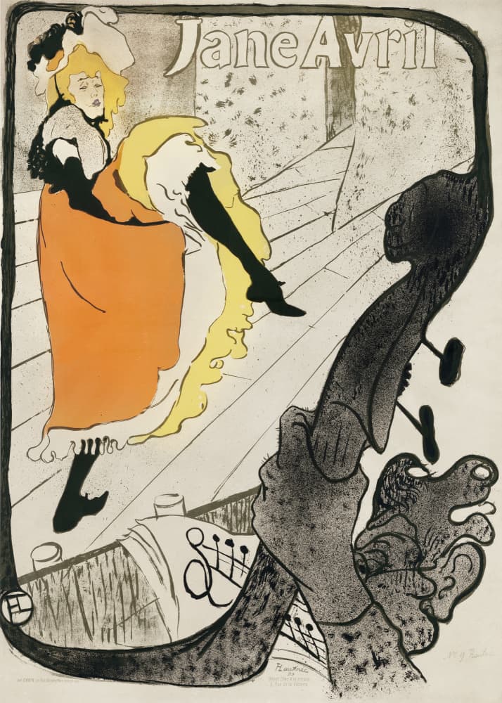 Jane Avril (1893) by TOULOUSE LAUTREC — canvas wall art