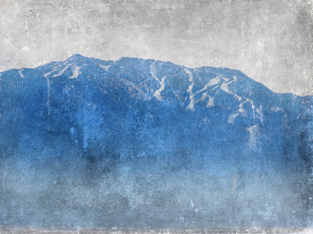 Blue Mountain Grunge by Gemma Bardot — canvas wall art