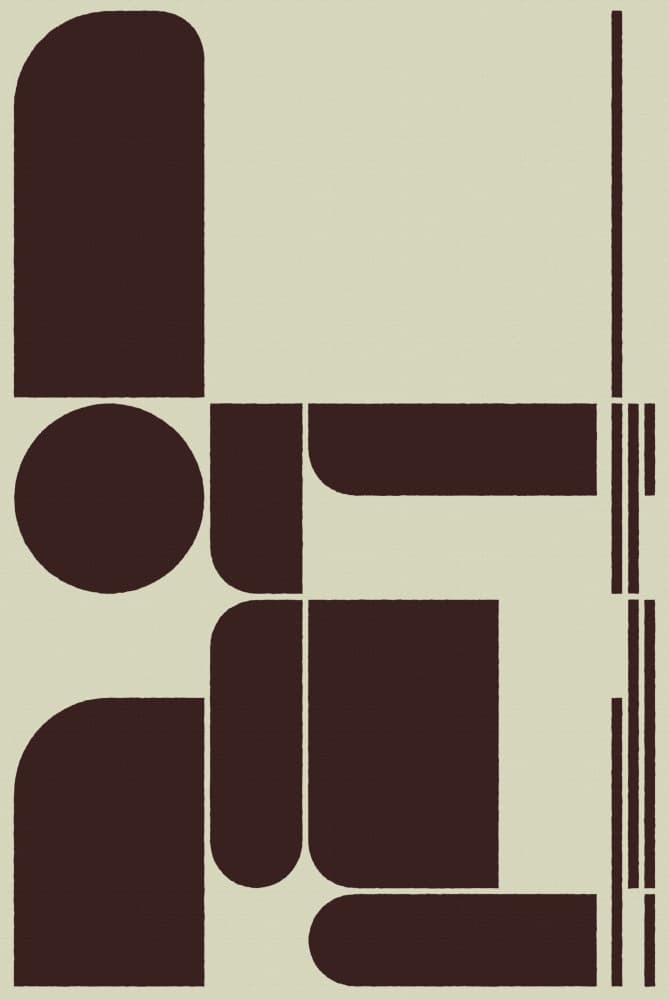 Warm Geometric Abstraction by Rafa Mateo — canvas wall art
