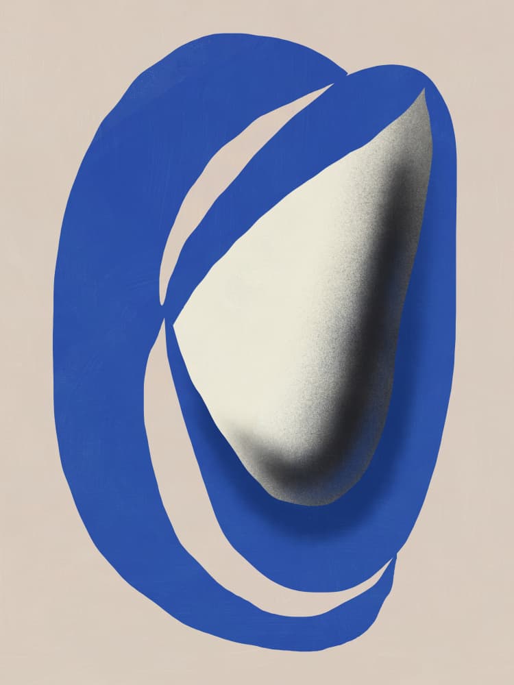 Deep Blue Abstraction by Little Dean — canvas wall art
