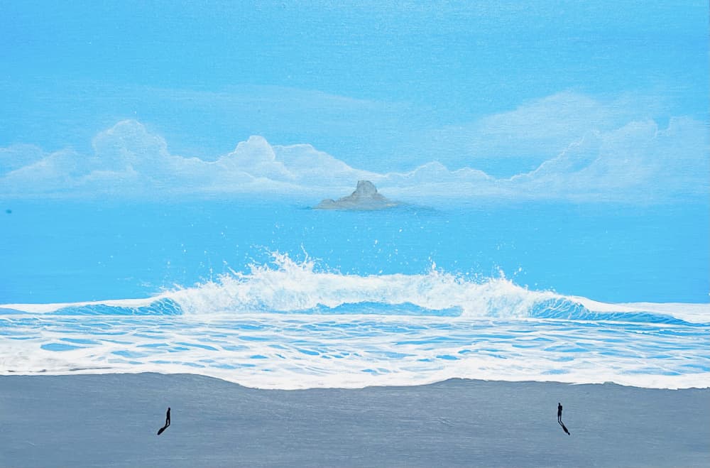 Waves on Blue Beach by Fredrik Olsen — canvas wall art