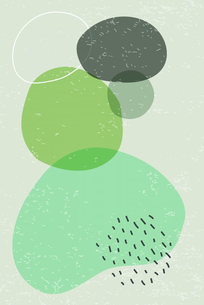 Calm Green Organic Shapes by jay stanley — canvas wall art