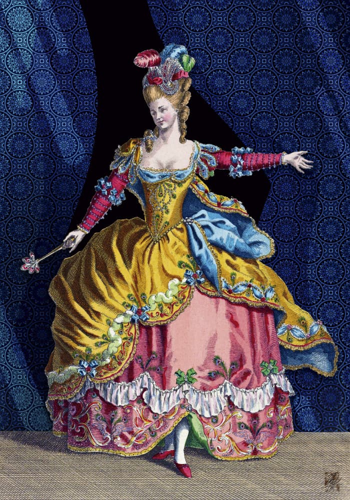 Rococo Stage Costume by Osvaldo Russo — canvas wall art