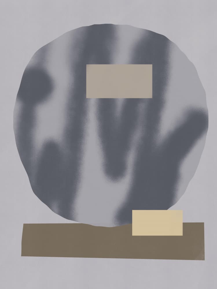 Minimalist Grey Abstract by Little Dean — canvas wall art