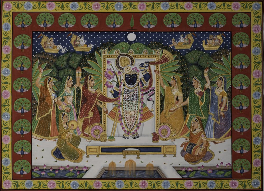 Gopis Adoring Krishna by IMAGINEERS STUDIO — canvas wall art