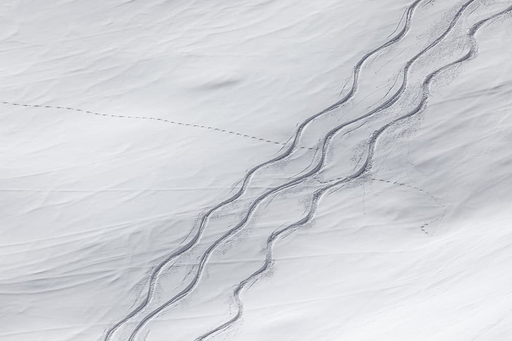 Wavy Ski Tracks by Uschi Hermann — canvas wall art
