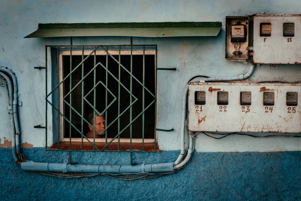 Old Face At Window by Andy Bauer — canvas wall art