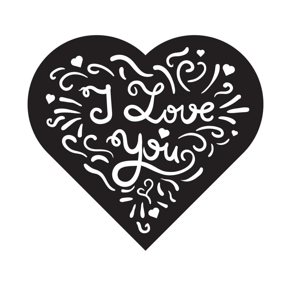 I Love You Heart by Marika Barsrsind — canvas wall art