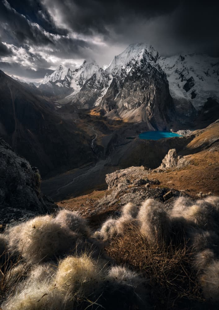 Dramatic Mountain Lake by Karol Nienartowicz — canvas wall art
