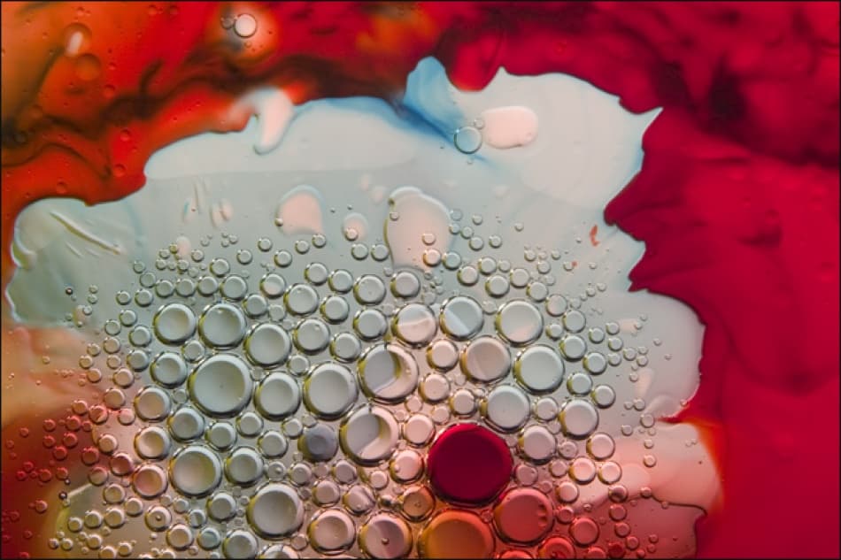 Vibrant Bubble Flow by Carola Onkamo — canvas wall art