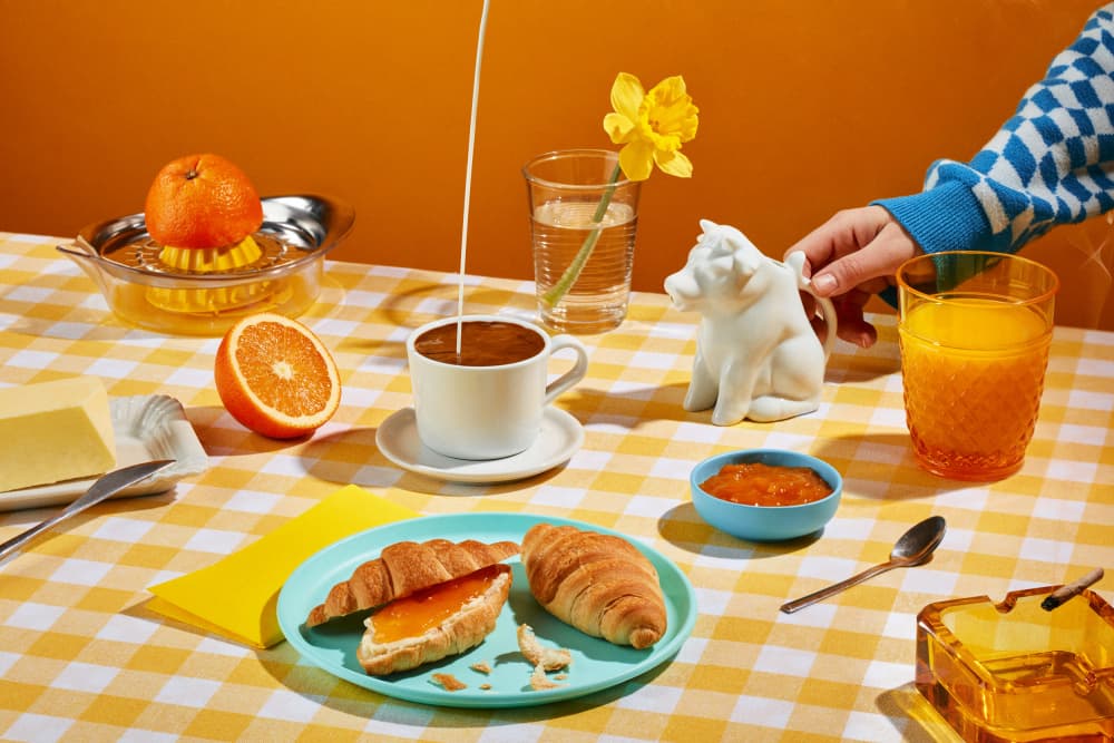 Bright Morning Breakfast by Julia Ramiro — canvas wall art