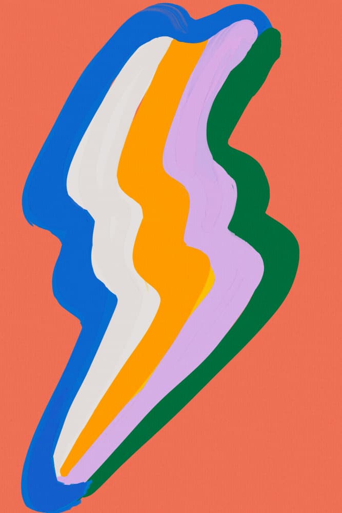 Playful Color Waves by Treechild — canvas wall art