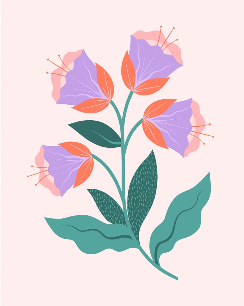 Purple Flowers by Melissa Donne — canvas wall art