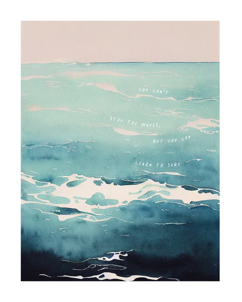 Inspirational Ocean Waves by KsanaKalpa — canvas wall art