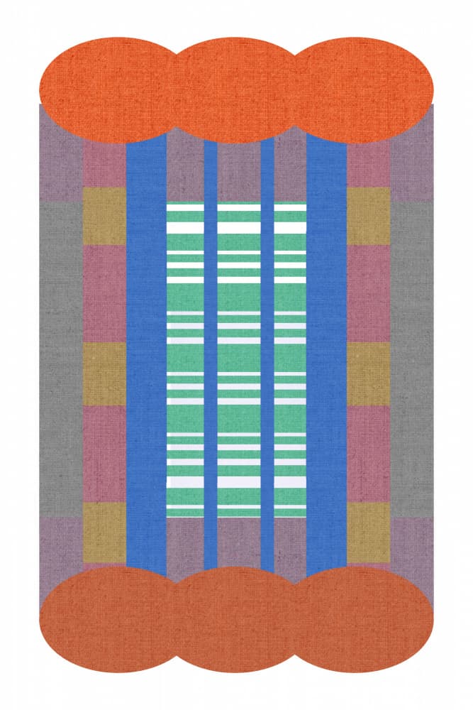 Abstract Textile Stripes by cartissi — canvas wall art