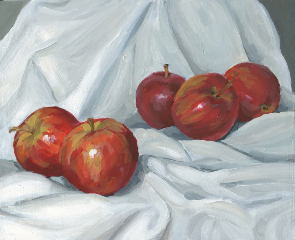 Fresh Red Apples by Carrie Arnold — canvas wall art