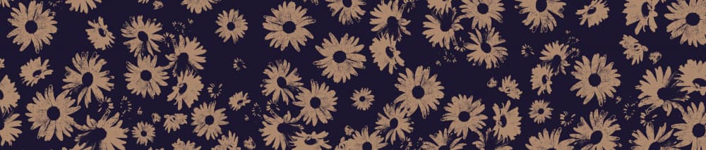 Vintage Daisy Pattern by Florent Bodart — canvas wall art
