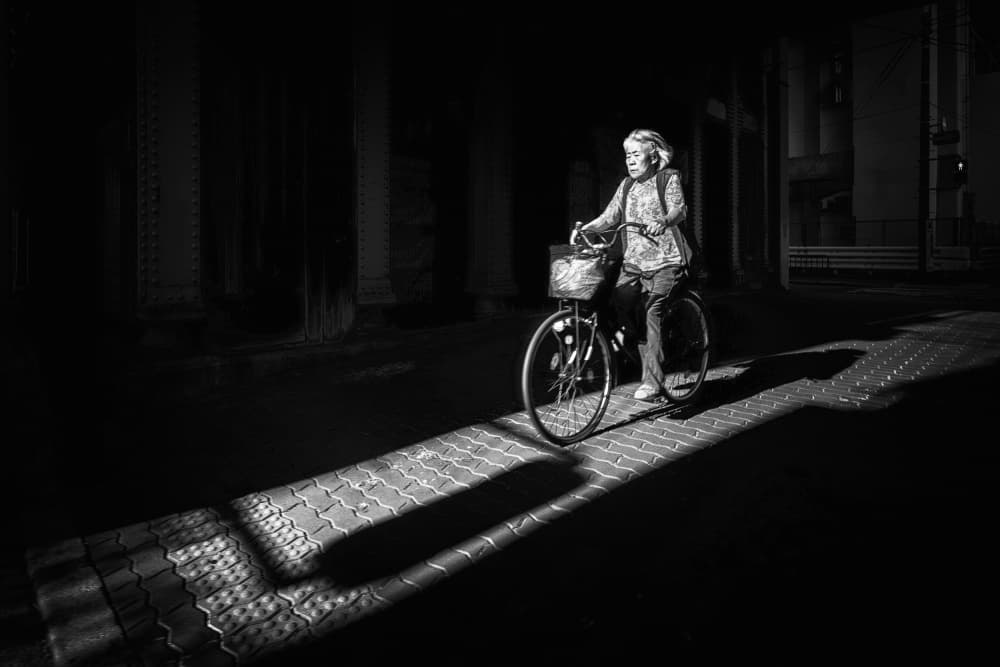 Solitary Cycle Path by Eiji Yamamoto — canvas wall art