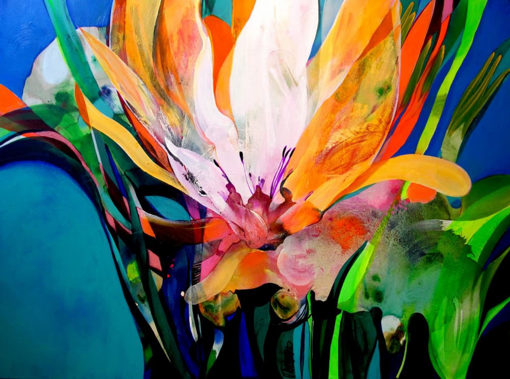 Vibrant Abstract Bloom by Victor Tkachenko — canvas wall art