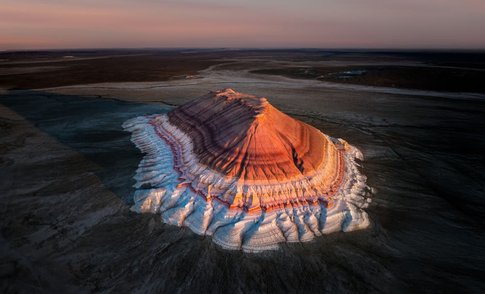 Layered Desert Peak by YANGYING — canvas wall art