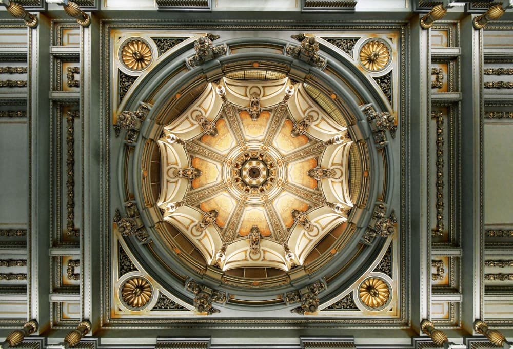 Ornate Gold Ceiling by Renate Reichert — canvas wall art
