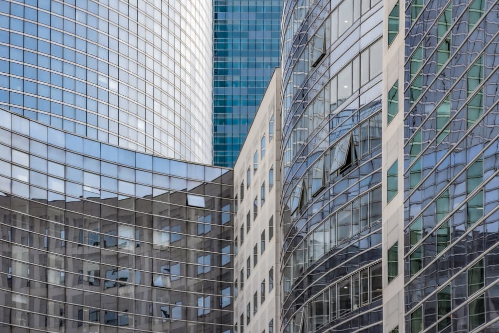 Modern Glass Reflections by Linda Wride — canvas wall art