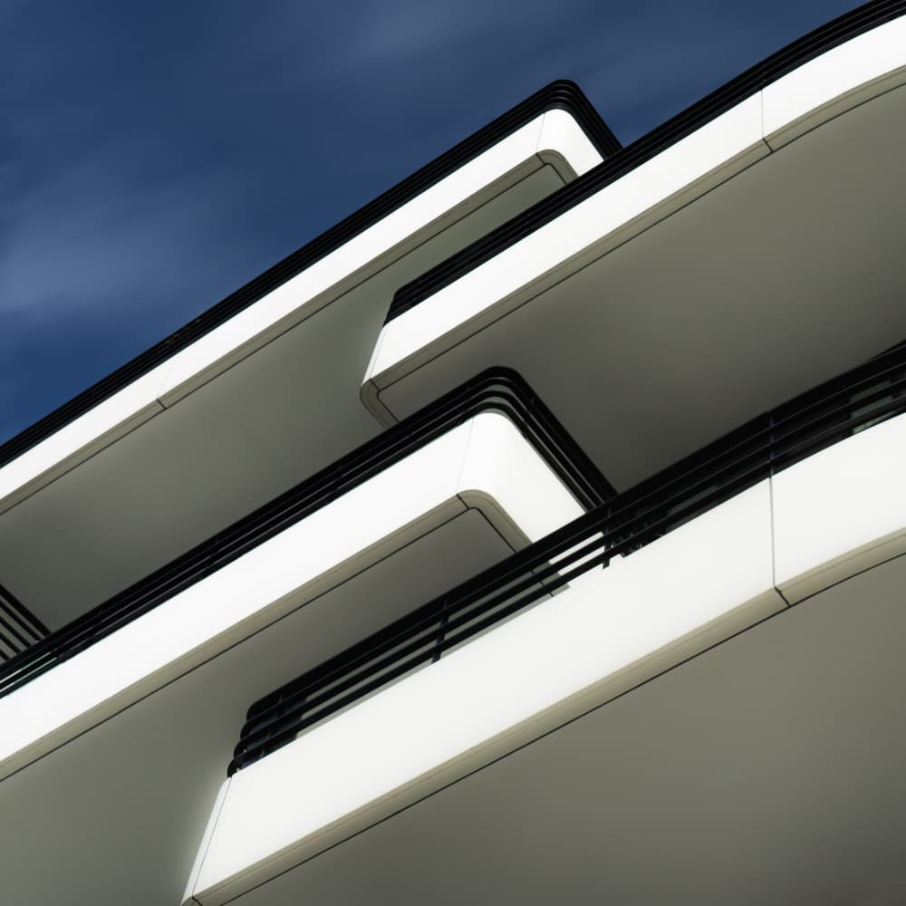 Modern Building Curves by Luc Vangindertael (laGrange) — canvas wall art