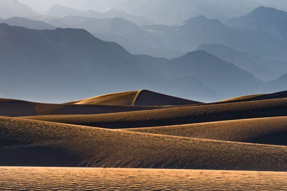 Golden Desert Dunes by HuongHoang — canvas wall art