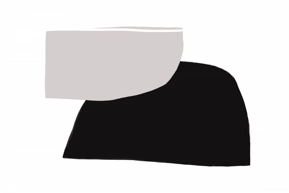 Monochrome Organic Shapes by uplusmestudio — canvas wall art