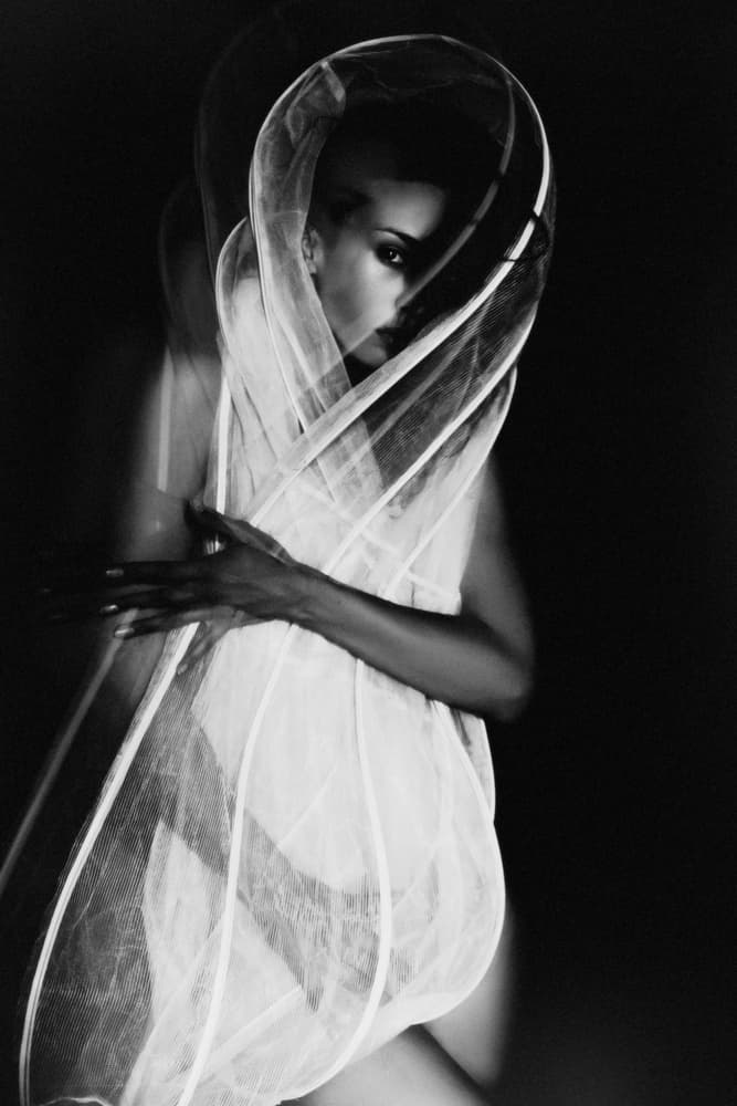 Veiled Woman Portrait by Ruslan Bolgov — canvas wall art